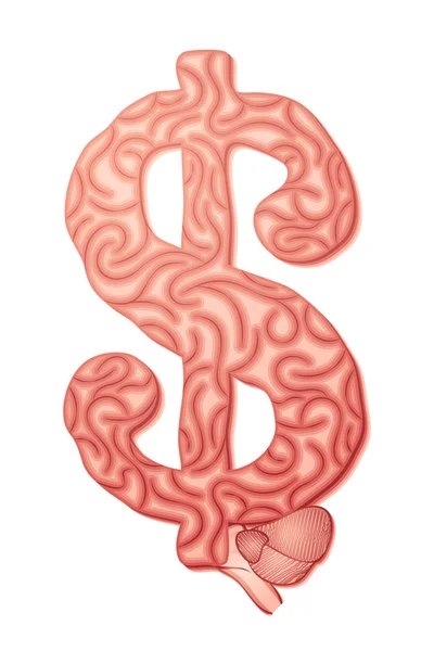 Долар мозку — стоковий вектор