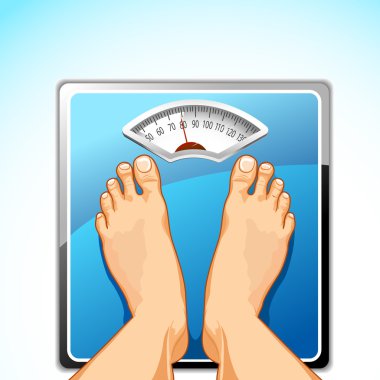 Feet on Weighing Machine clipart