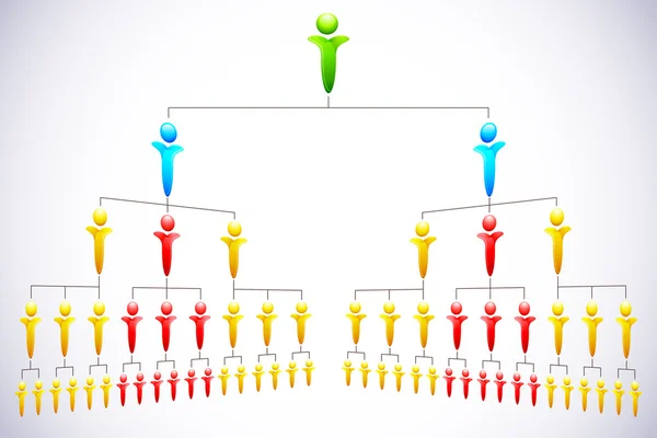 Organisational Hierarchy — Stock Vector