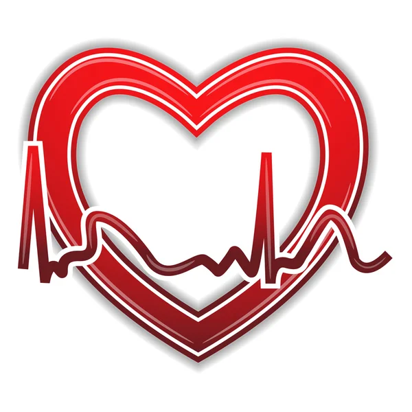 Batimento cardíaco — Vetor de Stock