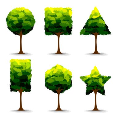 Geometrical Shape Tree clipart