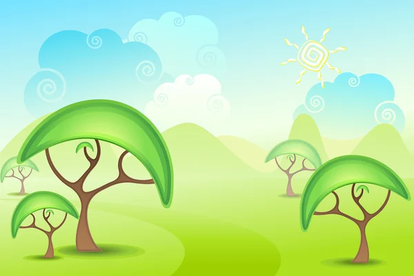 Drzewo na użytki zielone — Wektor stockowy