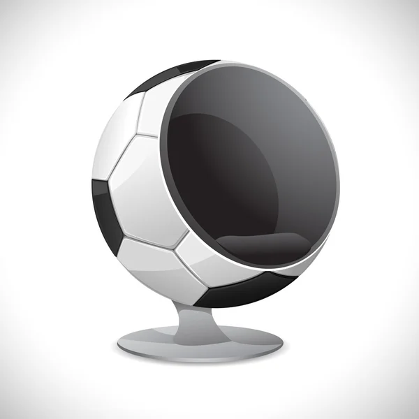 サッカー球の椅子 — ストックベクタ