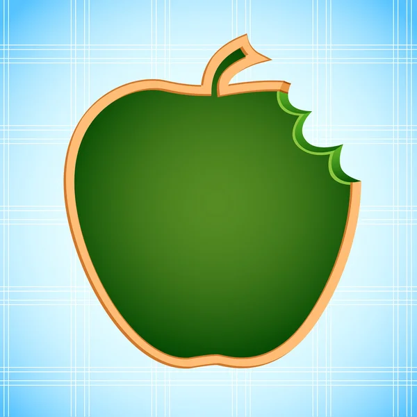 Tablero de tiza en forma de manzana — Vector de stock