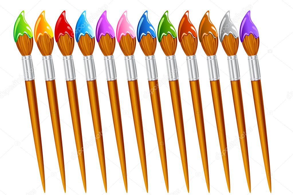 Paint Brush — Stock Vector © vectomart #6312364