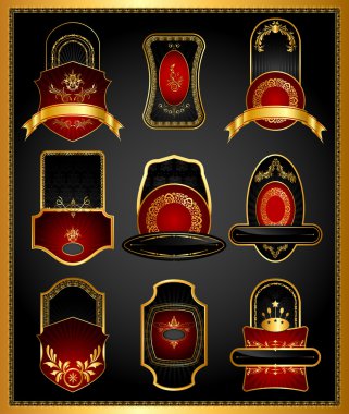 Golden Royal Badge clipart