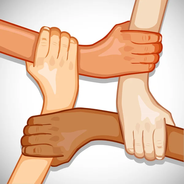 Ruce pro jednotu — Stockový vektor