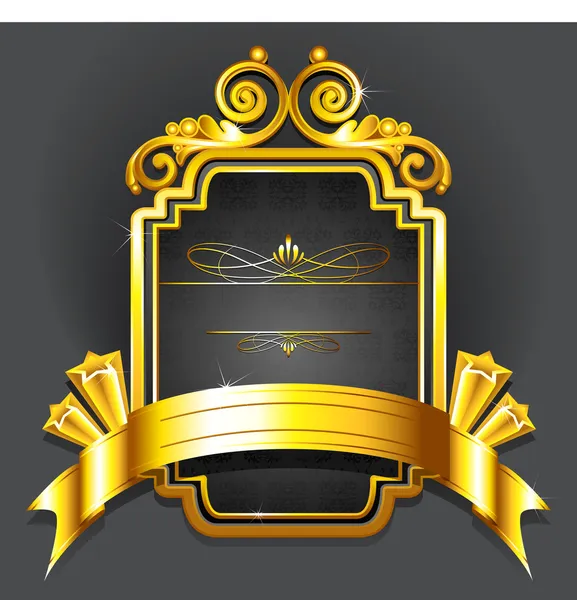Badge reale d'oro — Vettoriale Stock