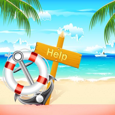 Lifebouy and Anchor clipart