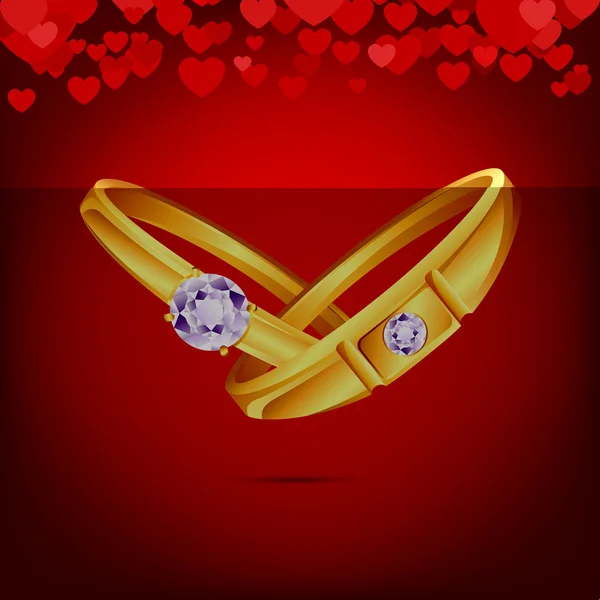 订婚戒指 — 图库矢量图片