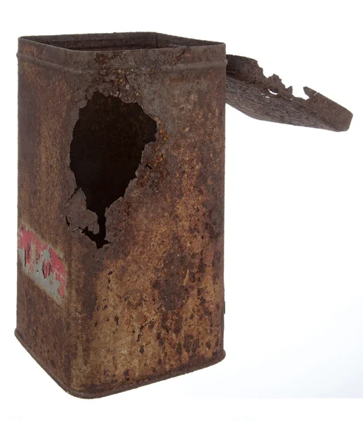Eski paslı teneke kutu — Stok fotoğraf
