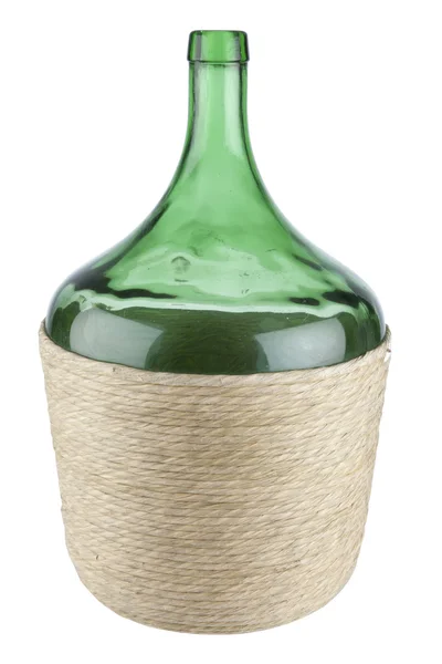 大绿色玻璃酒瓶 — 图库照片