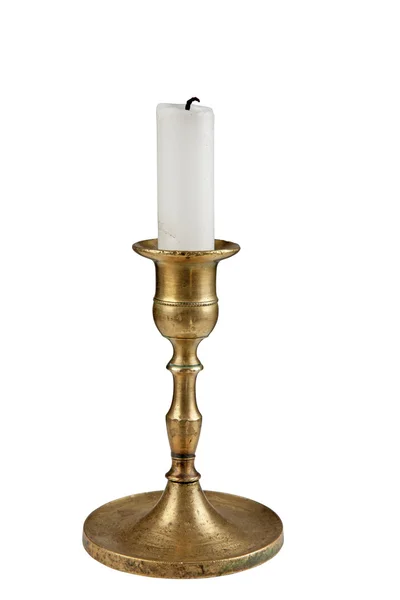 Антична латунь свічник — стокове фото
