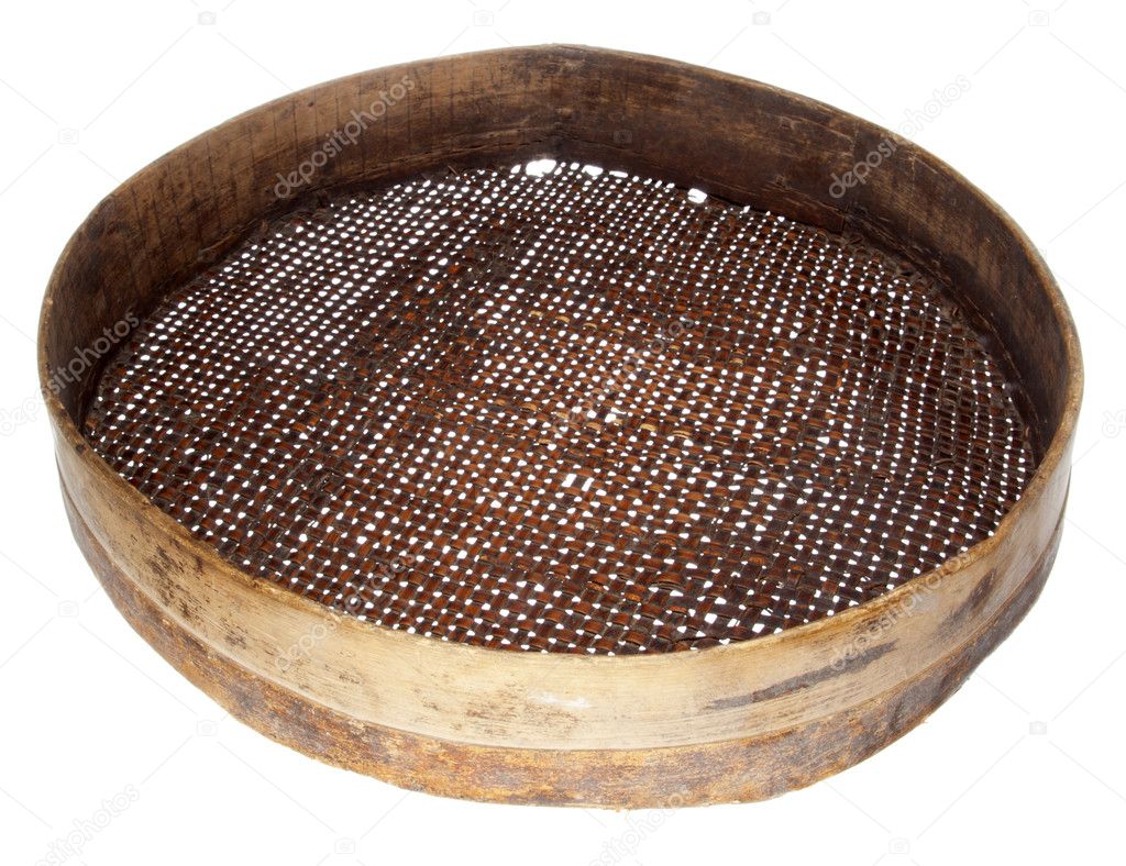 Old wooden sieve