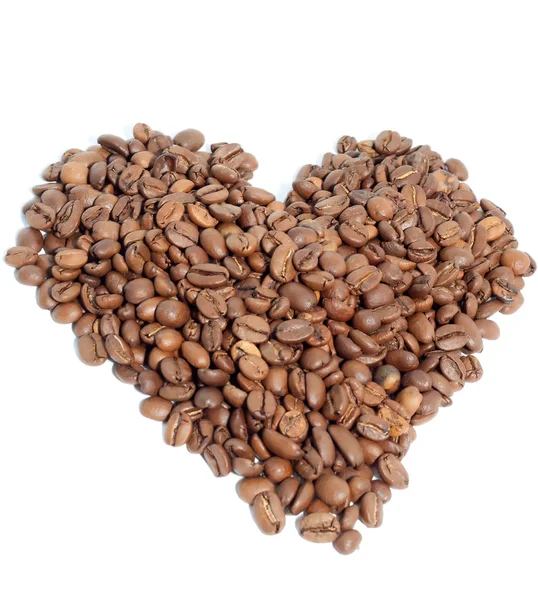 stock image Heart of coffee beans