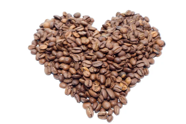 stock image Heart of coffee beans