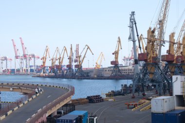 Sea Port in Odessa, Ukraine clipart