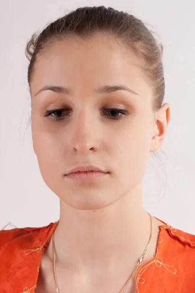Porträt eines traurigen Mädchens — Stockfoto