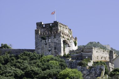 Gibraltar's Moorish Castle clipart