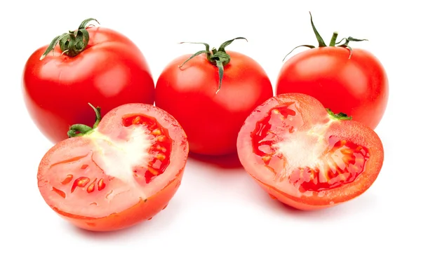 Rote frische gereifte Tomaten — Stockfoto