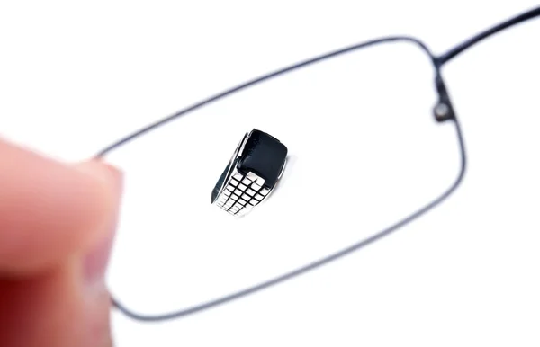 Boa visão com óculos — Fotografia de Stock