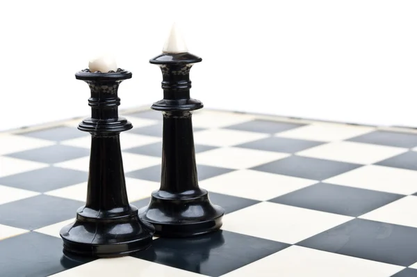 Kungen och drottningen i schack — Stockfoto