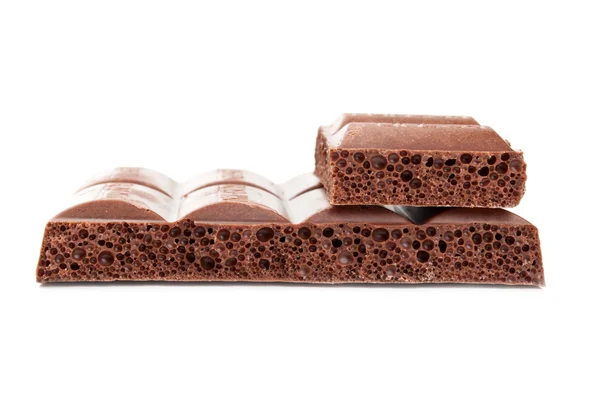 Placa de chocolate gaseificada — Fotografia de Stock