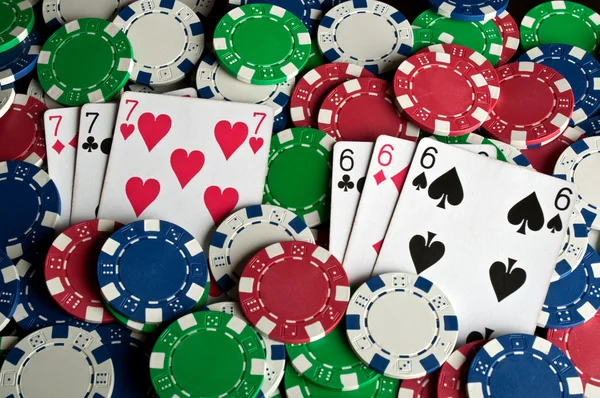 Sucesso e fracasso no poker — Fotografia de Stock