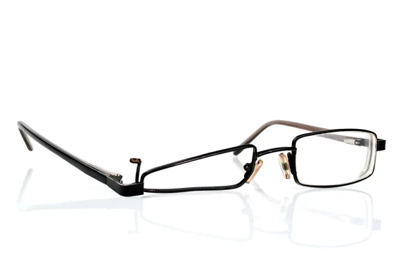 Broken black eyeglasses — Stock Photo, Image