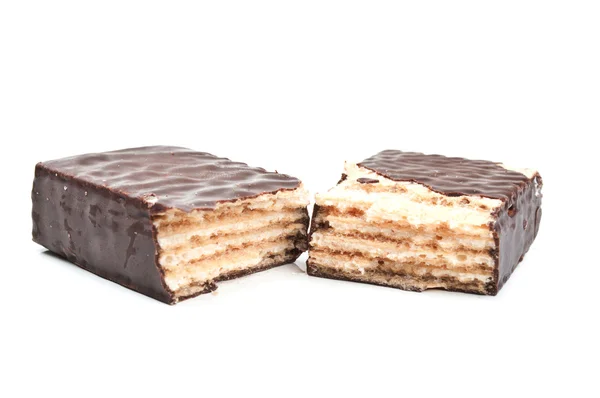 Két darab finom csokit — Stock Fotó