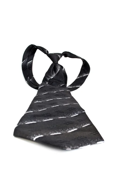 Black striped tie — Stok Foto