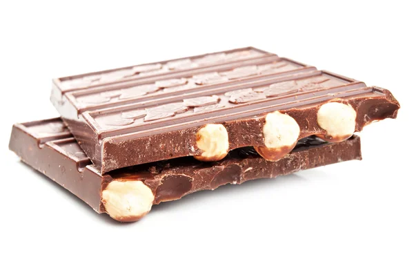 Bar of chocolate with nuts — Stock Photo, Image