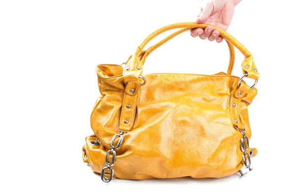 กระเป๋าแฟชั่นสีเหลือง — ภาพถ่ายสต็อก