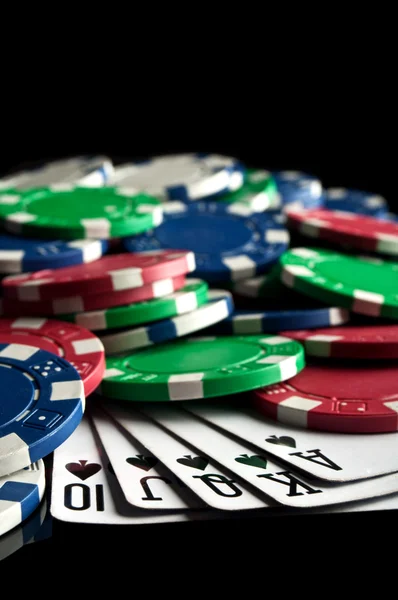 Φλος Ρουαγιάλ και μάρκες πόκερ — Φωτογραφία Αρχείου