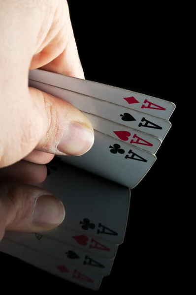 stock image Four aces in poker