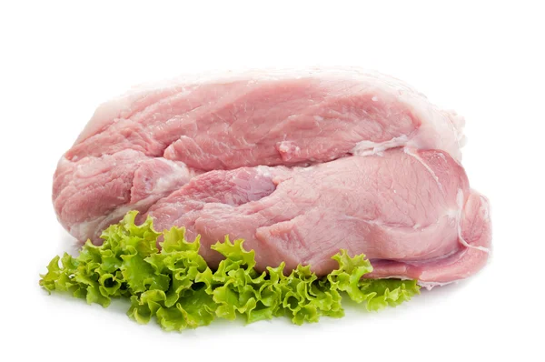 La carne cruda y col verde —  Fotos de Stock