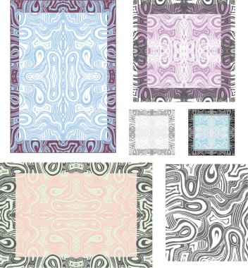 Elements for designing, creating borders, frames and backgrounds clipart