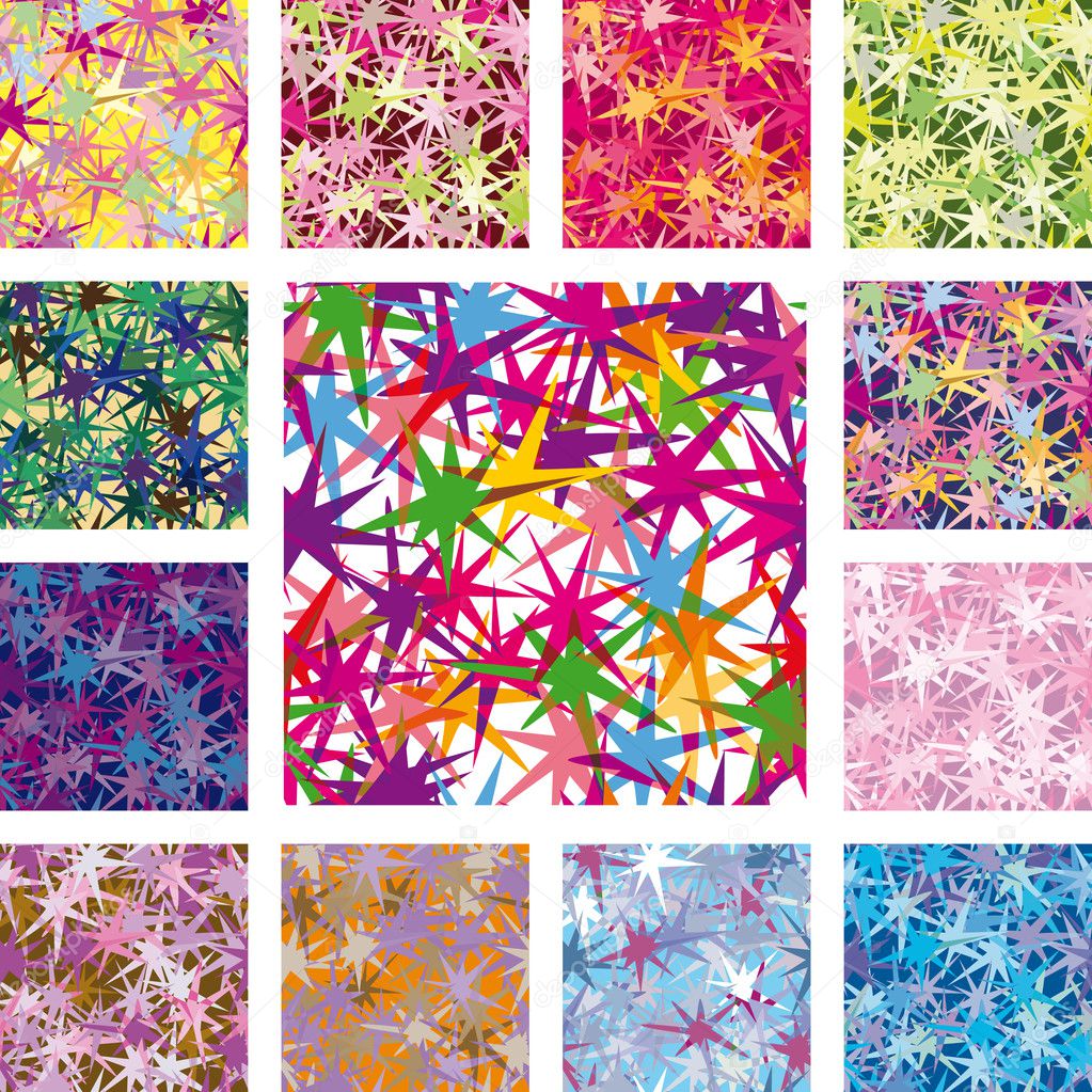 Seamless pattern of stars. color options Stock Vector Image by ...