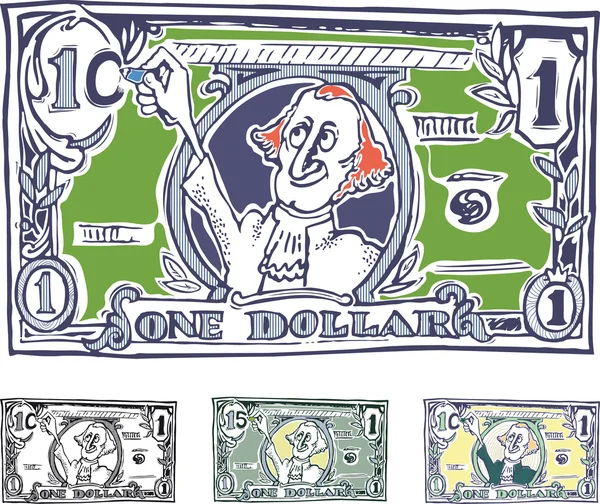 Cómico dólar americano. El aumento de la nominal — Archivo Imágenes Vectoriales