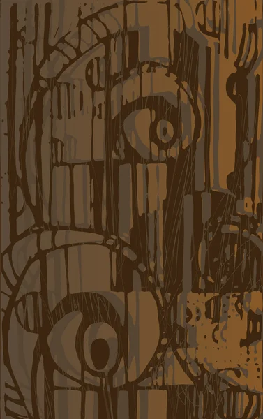 Composición abstracta en tonos marrón y chocolate — Vector de stock