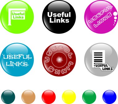 düğme faydalı linkler renkli simge