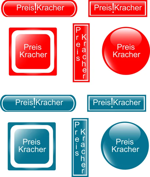 Набор кнопок preiskracher — стоковый вектор
