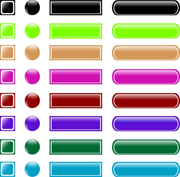 Collection de boutons Web — Image vectorielle