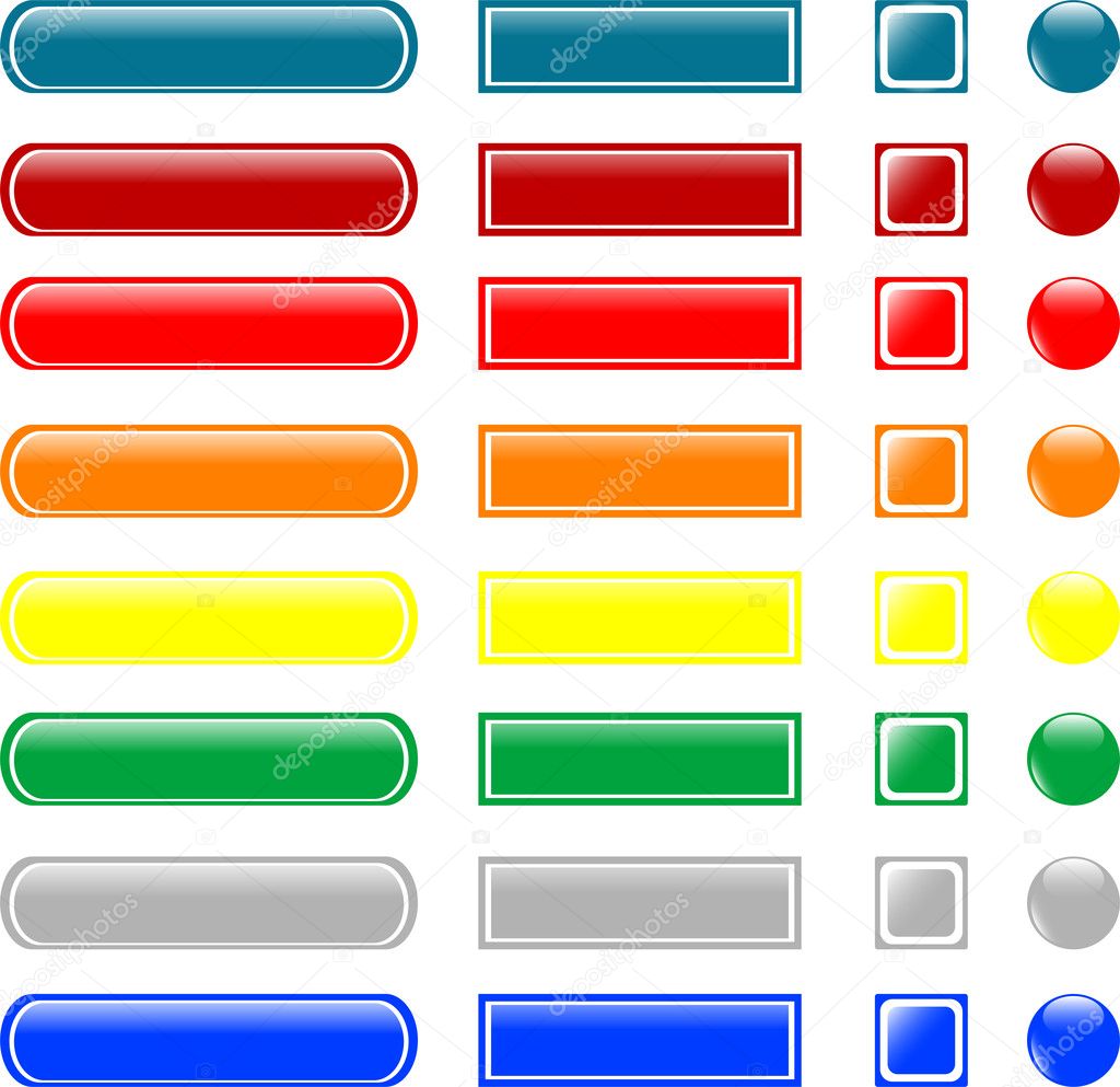 Colored empty glass button