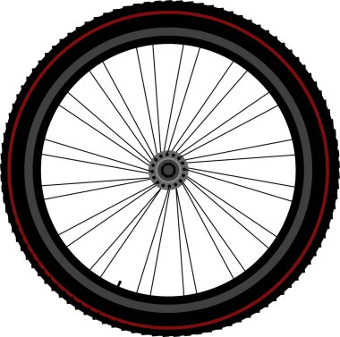 Bike wheel tyre disk and gear clipart