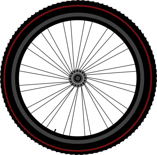 Bisiklet tekerleği lastik disk ve dişli — Stok Vektör