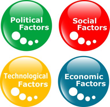 Button PEST analysis concept icon clipart