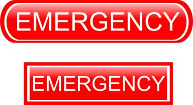 Emergency sign icon clipart