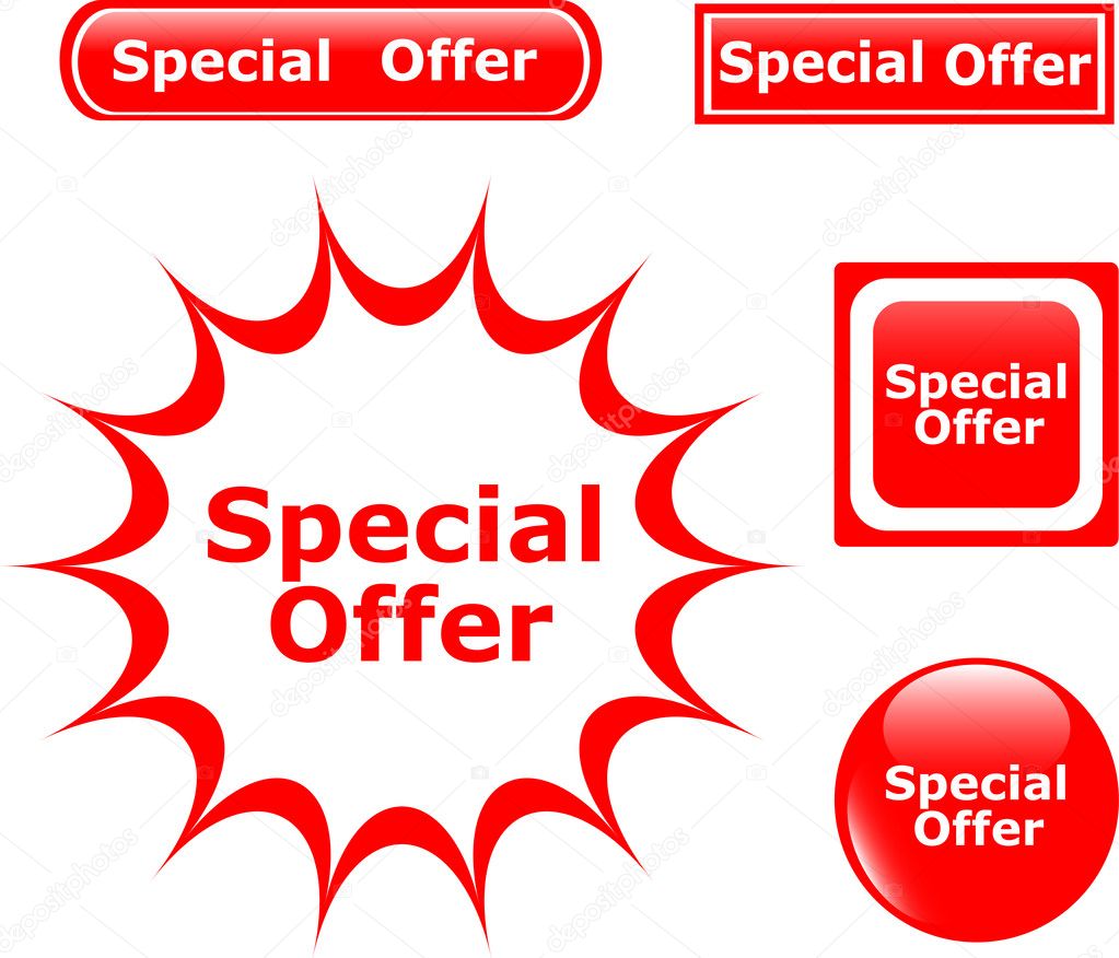 Button Special Offer glossy icons