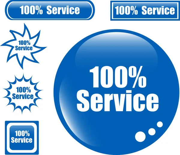 SERVICE Bouton 100 % Web — Image vectorielle